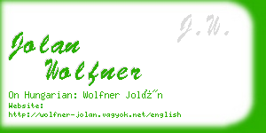 jolan wolfner business card